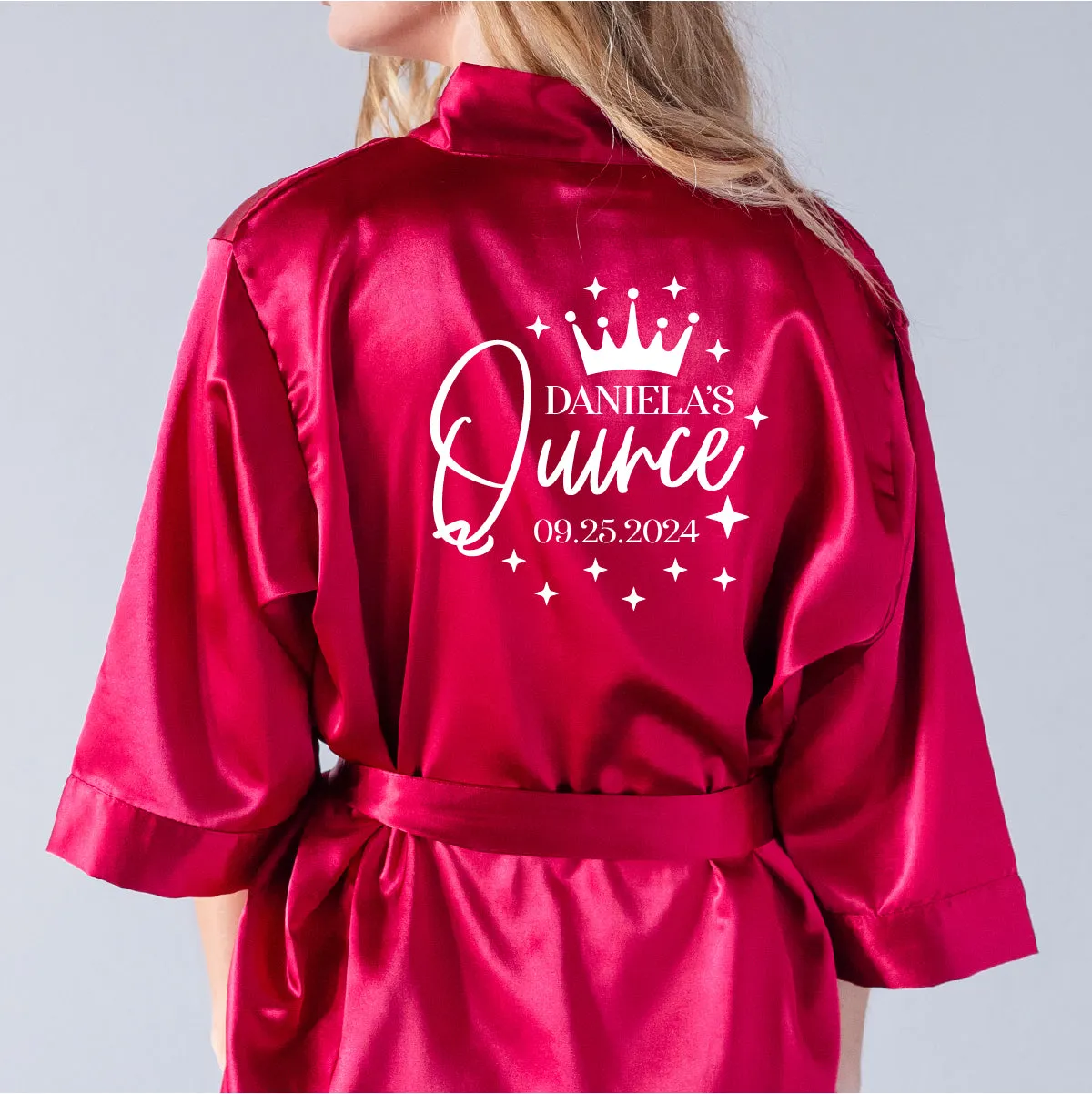 15th Birthday Satin Kimono Robe