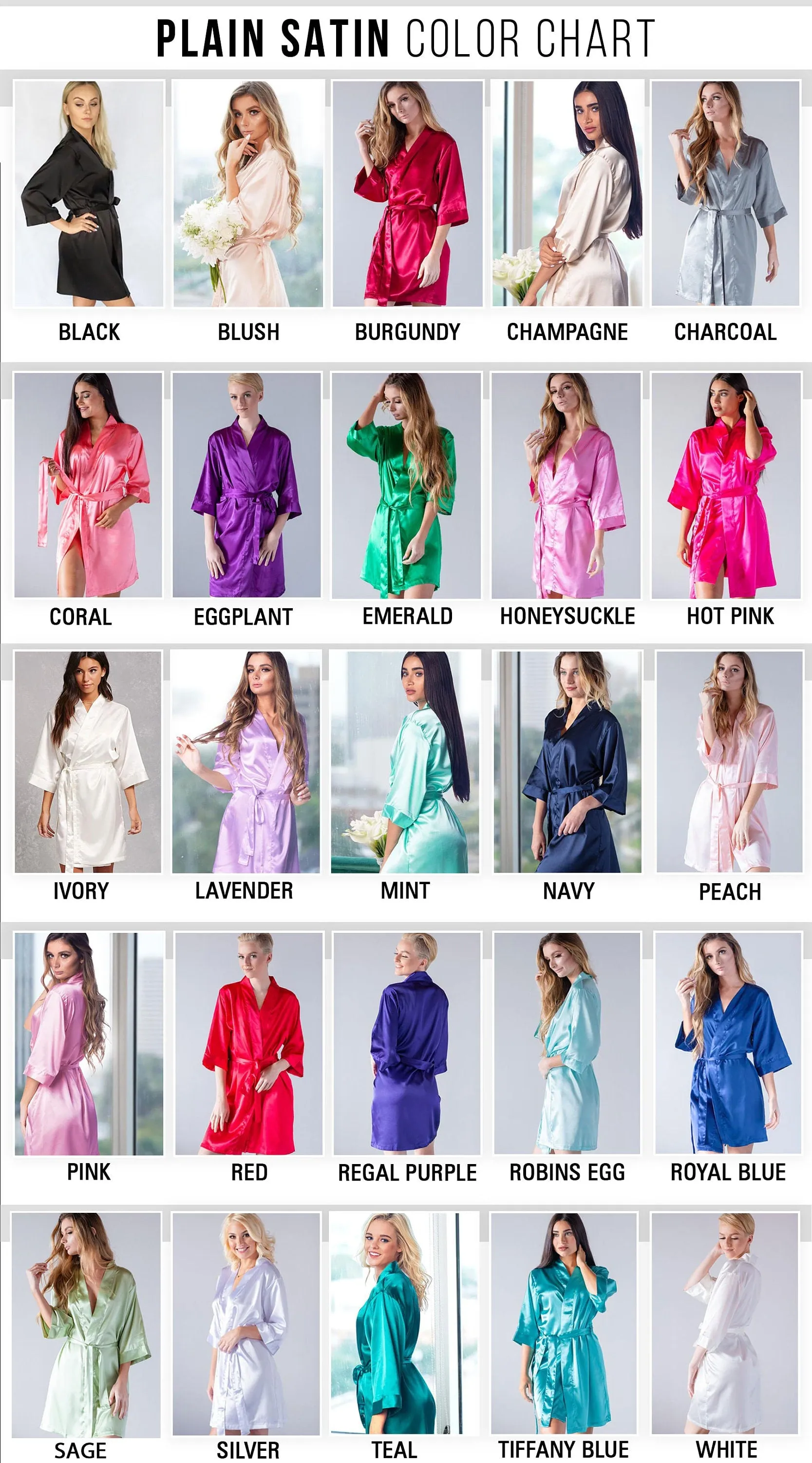 15th Birthday Satin Kimono Robe