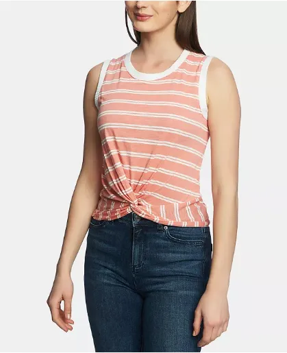 1.STATE Striped Twist-Hem Top Size B or M