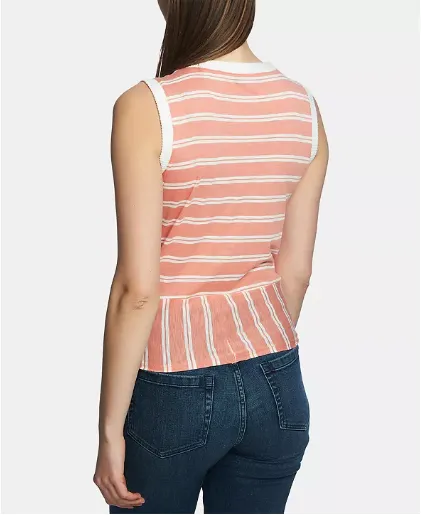 1.STATE Striped Twist-Hem Top Size B or M