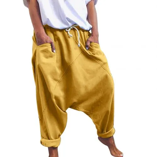 2021 Women's Drawstring Baggy Long Harem Pants Sizes S - 3XL