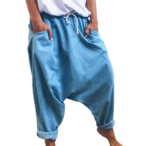 2021 Women's Drawstring Baggy Long Harem Pants Sizes S - 3XL