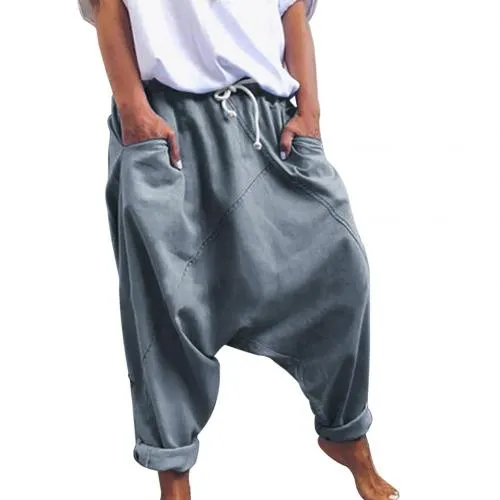 2021 Women's Drawstring Baggy Long Harem Pants Sizes S - 3XL