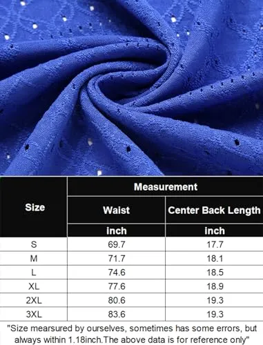 AI'MAGE Women's Short Sarongs Bikini Wraps Sheer Cover Up Skirt Pareo Eyelet Cover Ups for Swimwear Blue Gradient L