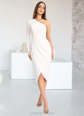 Aiyana Kensie White One Shoulder Midi Dress Atelier Dresses | Azazie HHP0022883