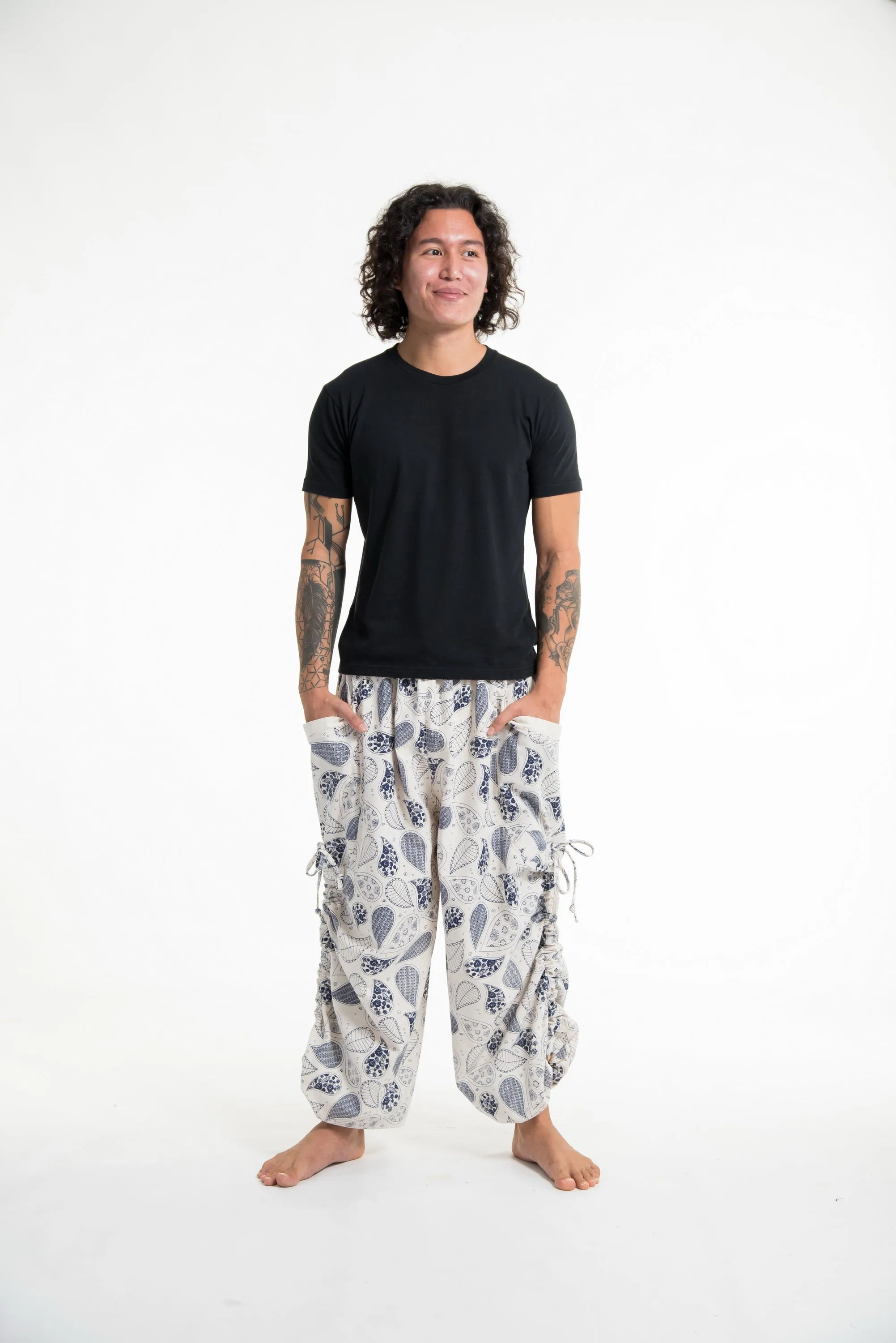 Assorted set of 5 Unisex Printed Cotton Drawstring Pants 02