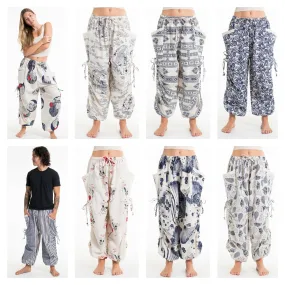 Assorted set of 5 Unisex Printed Cotton Drawstring Pants 02