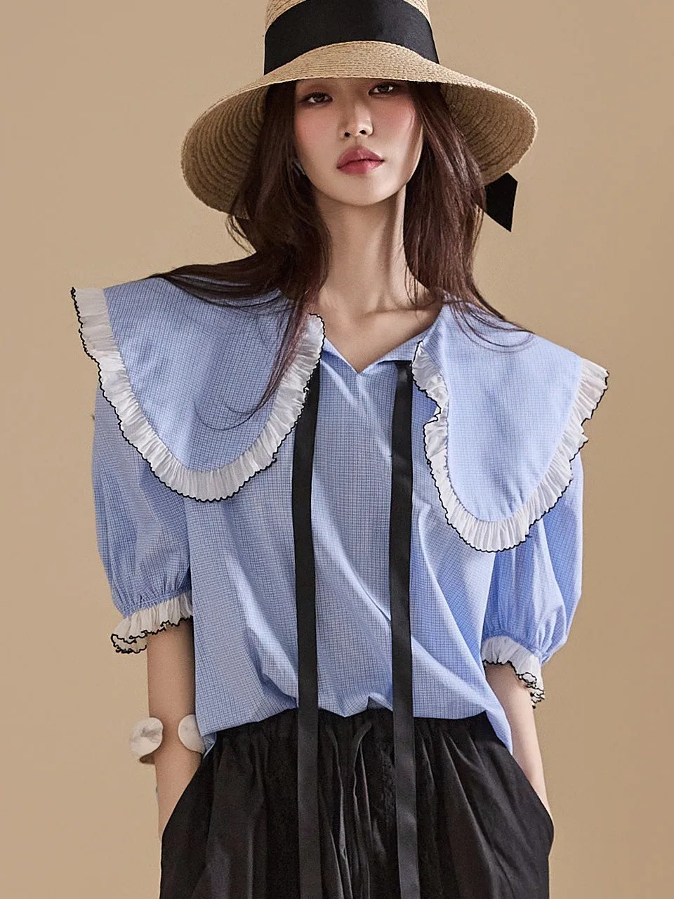 B2963 Frill Blouse