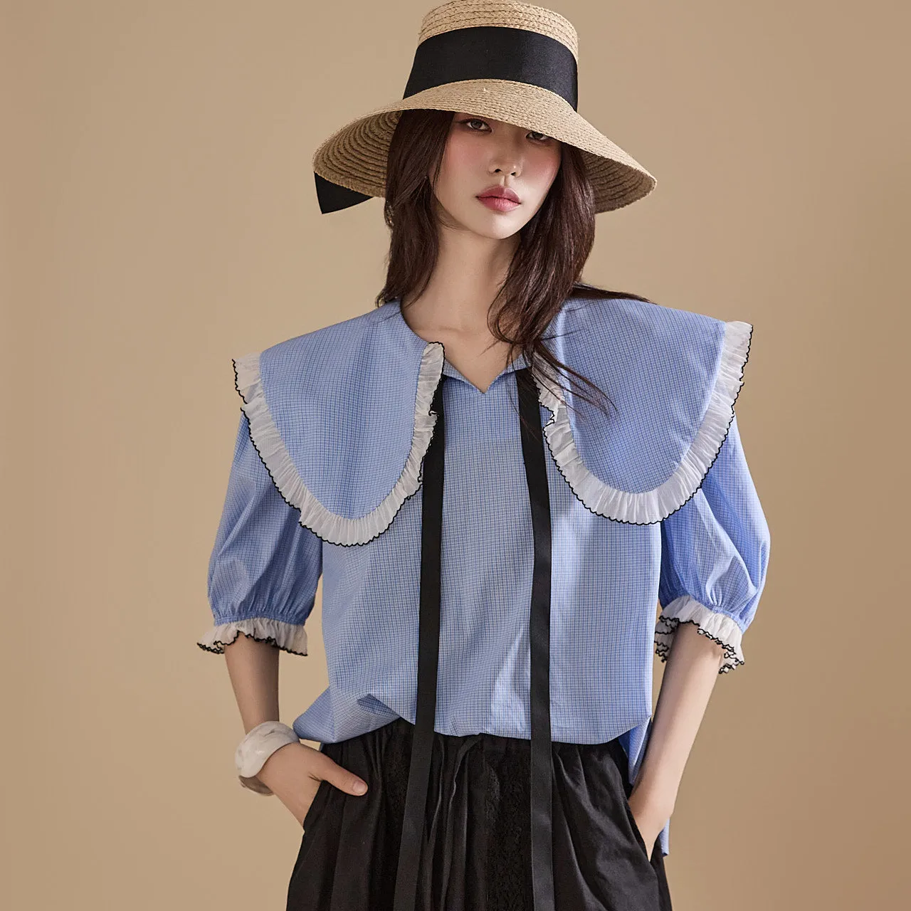 B2963 Frill Blouse