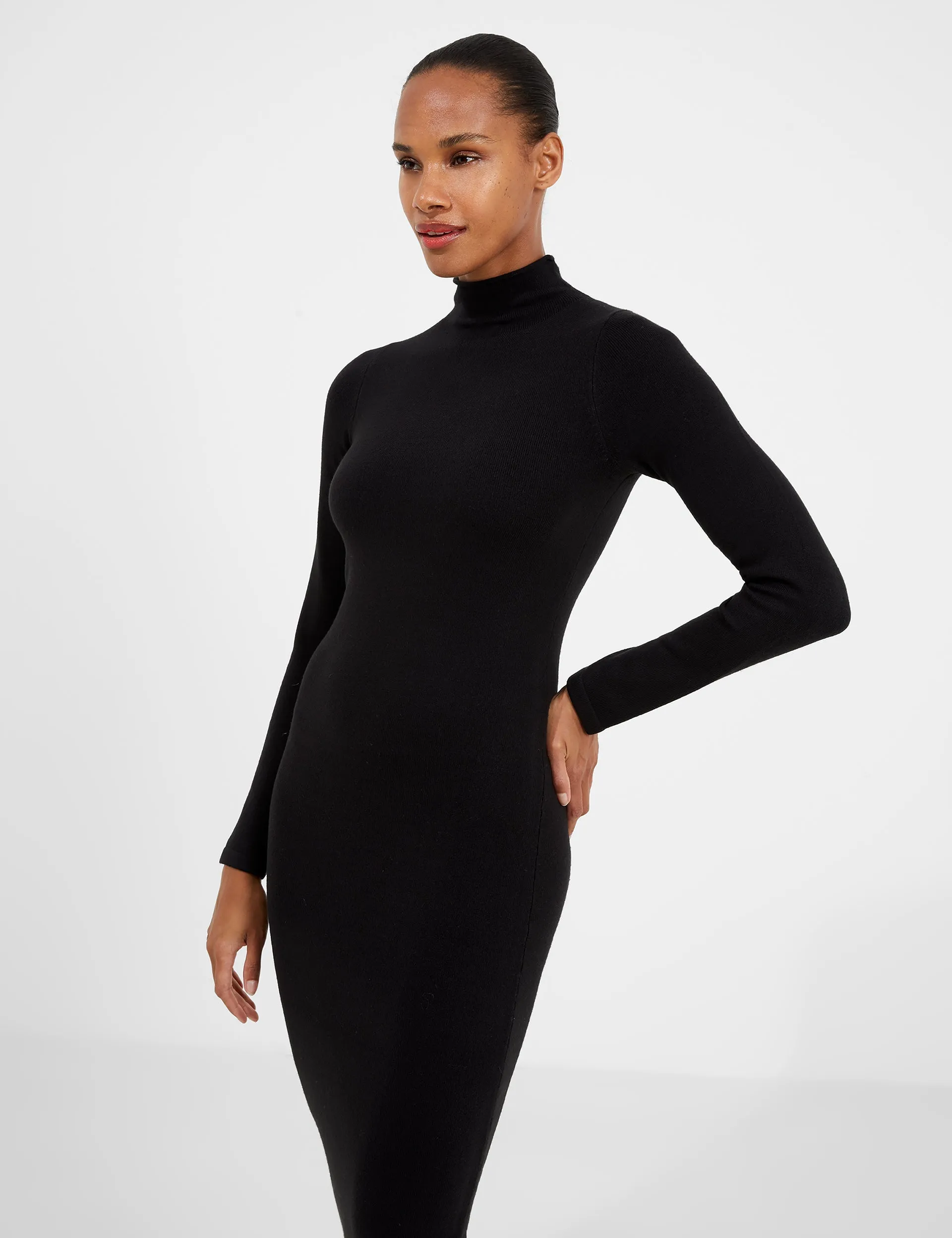 Babysoft Roll Neck Midi Dress