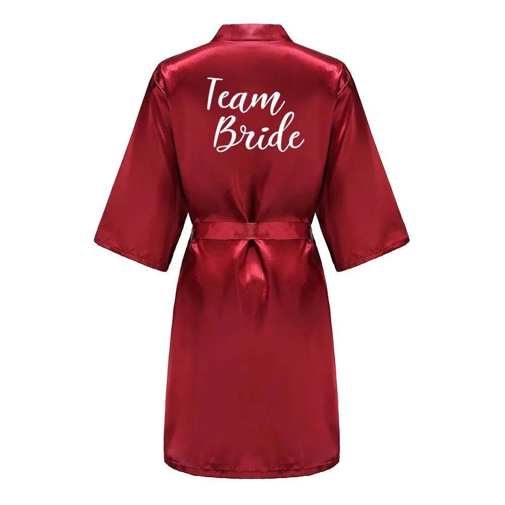 Bridal Party Custom Satin Robes for After Party Weddings