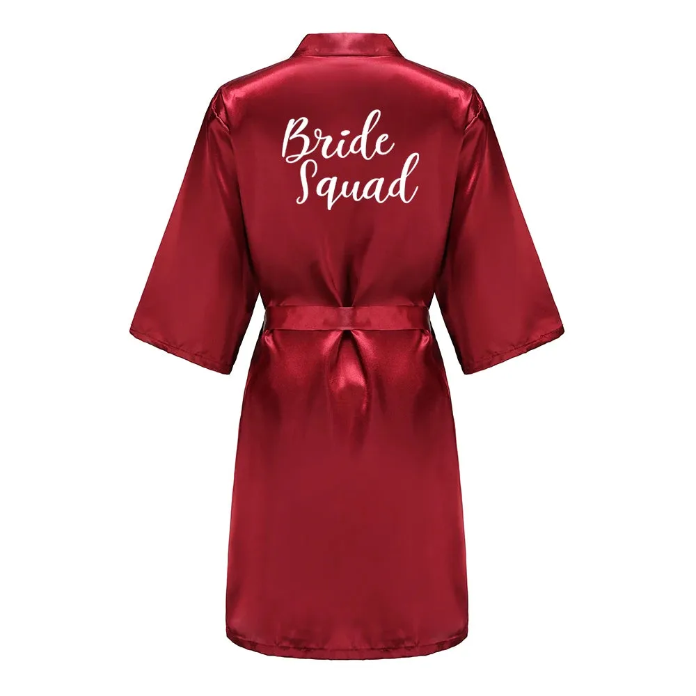 Bridal Party Custom Satin Robes for After Party Weddings