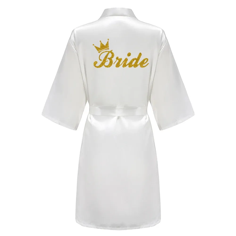 Bridal Party Custom Satin Robes for After Party Weddings