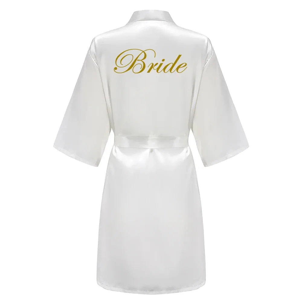 Bridal Party Custom Satin Robes for After Party Weddings