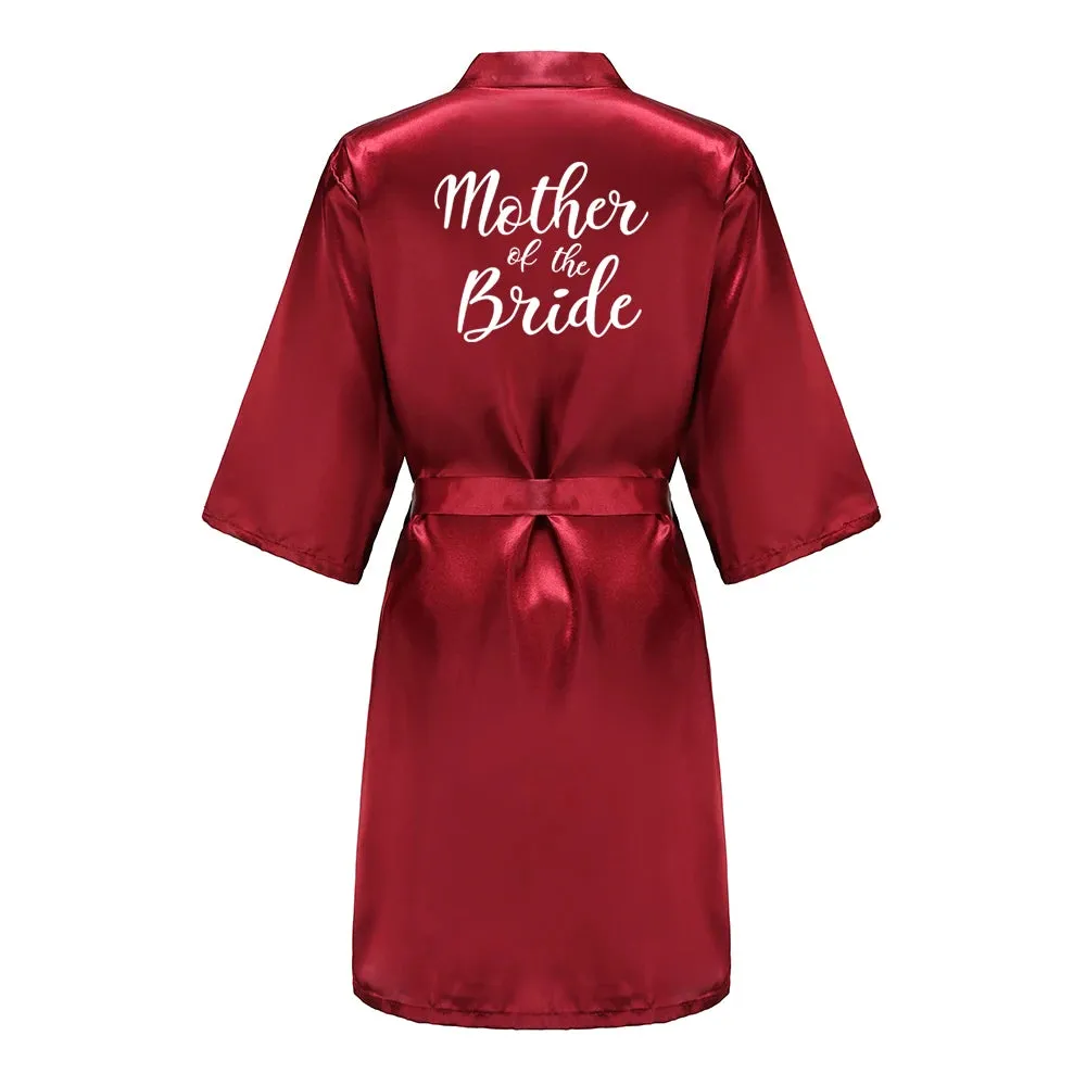 Bridal Party Custom Satin Robes for After Party Weddings