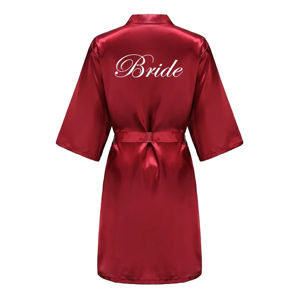 Bridal Party Custom Satin Robes for After Party Weddings