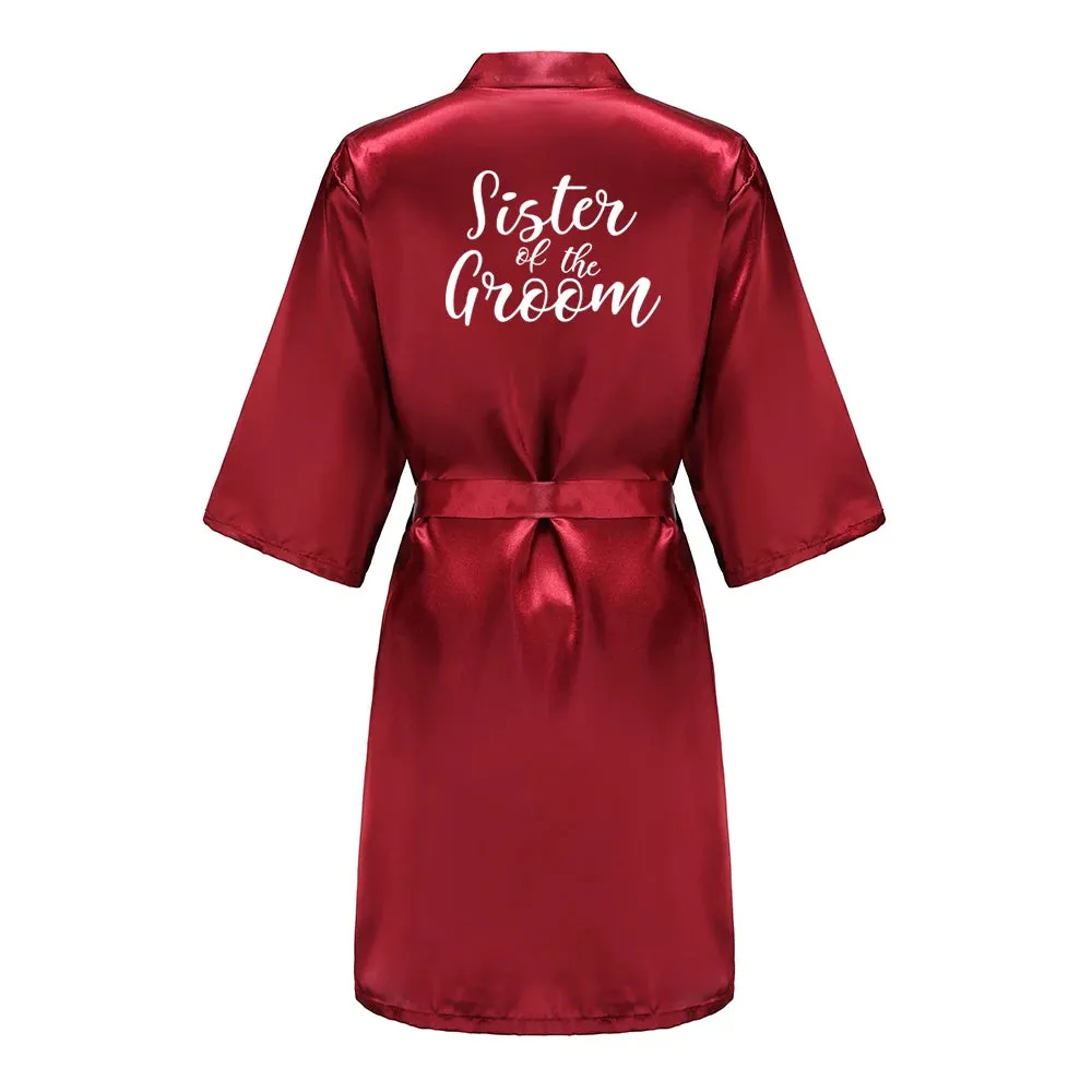 Bridal Party Custom Satin Robes for After Party Weddings