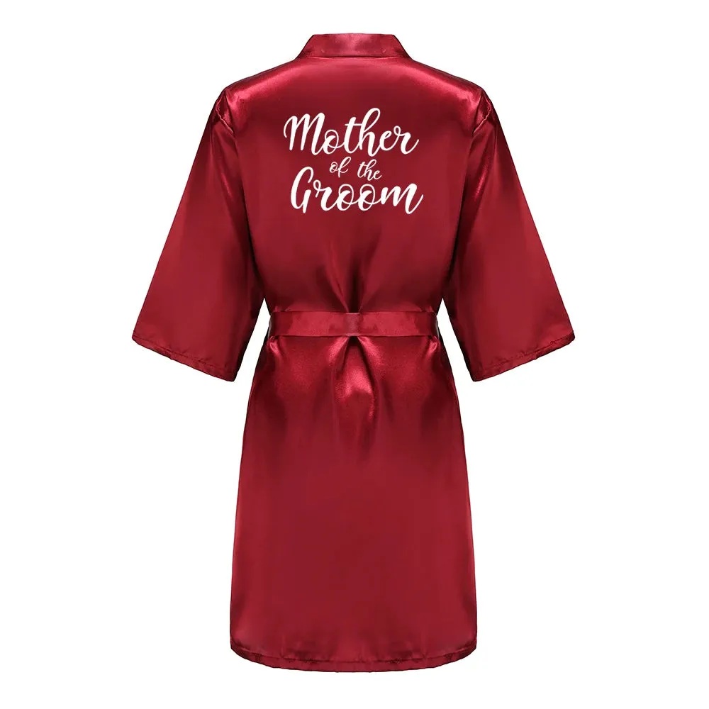 Bridal Party Custom Satin Robes for After Party Weddings