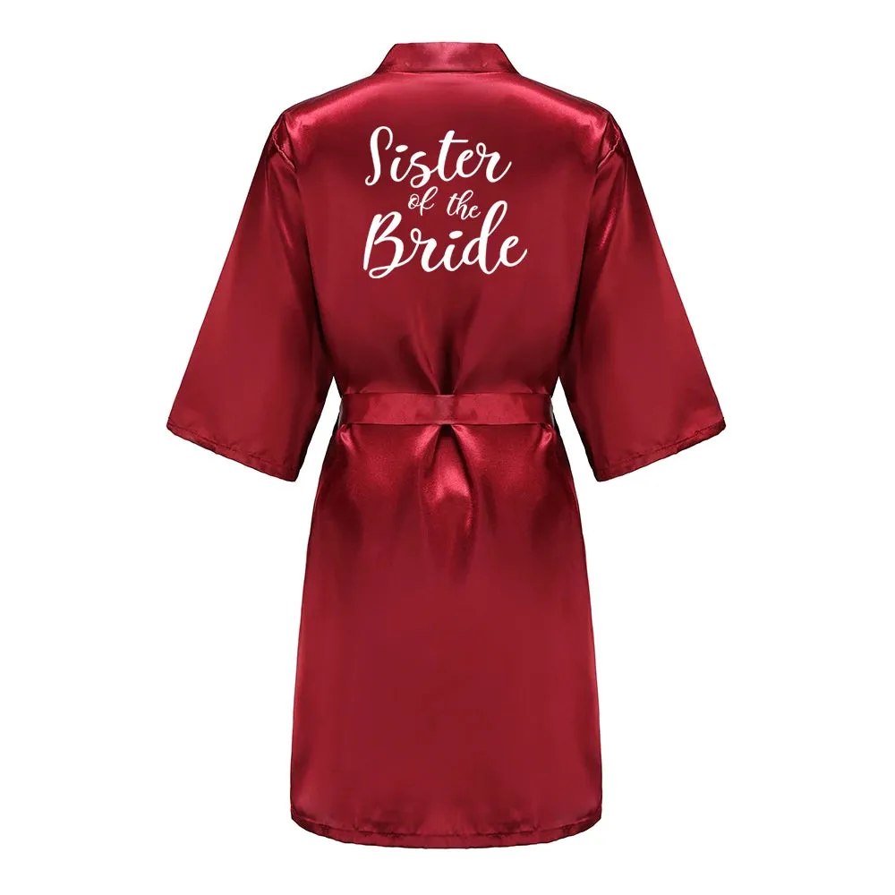 Bridal Party Custom Satin Robes for After Party Weddings