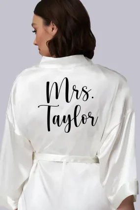 Bridal Templates - Personalized Mrs. Taylor Robe