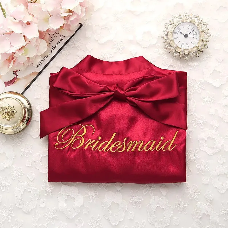 Bridesmaid & Bride Satin Robes