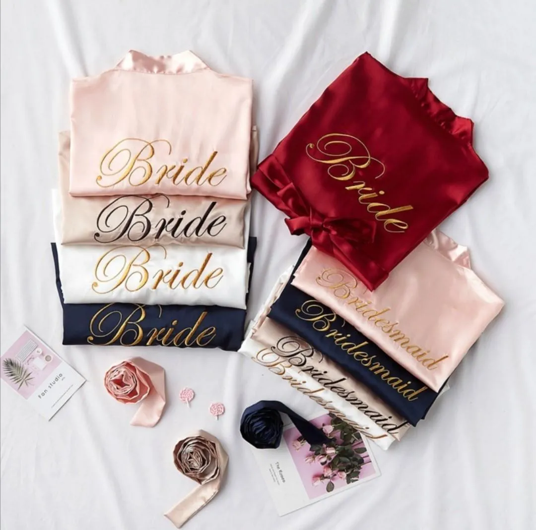 Bridesmaid & Bride Satin Robes