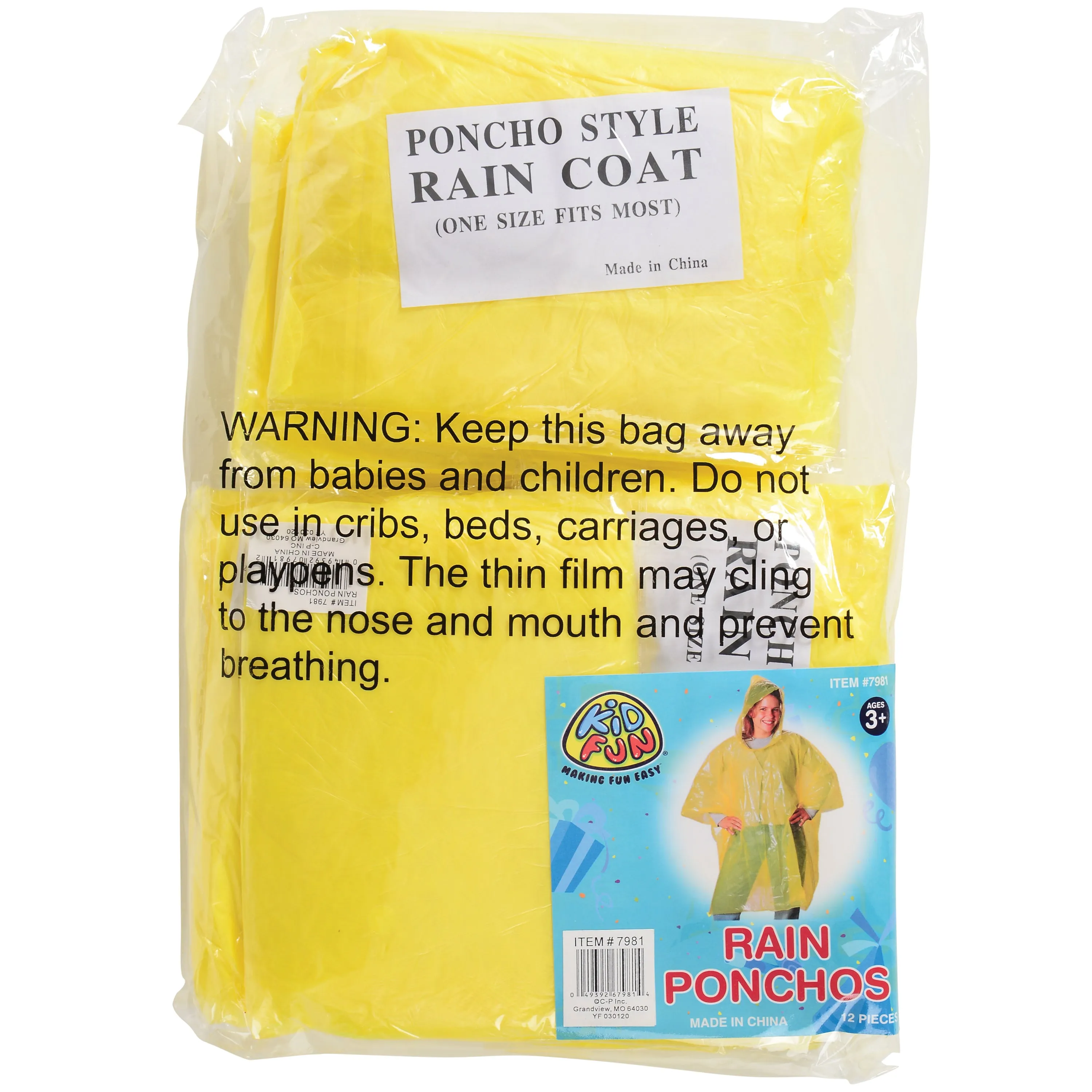 Costume Rain Ponchos (One Dozen)