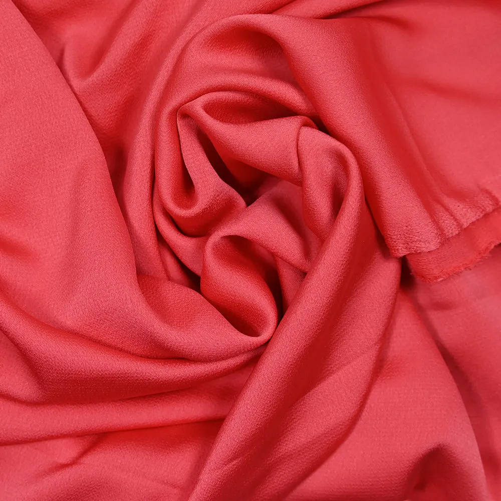 Crêpe satin de polyester rose