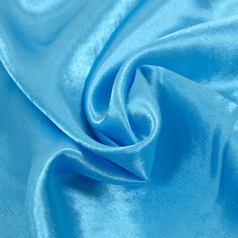 Crêpe satin polyester turquoise