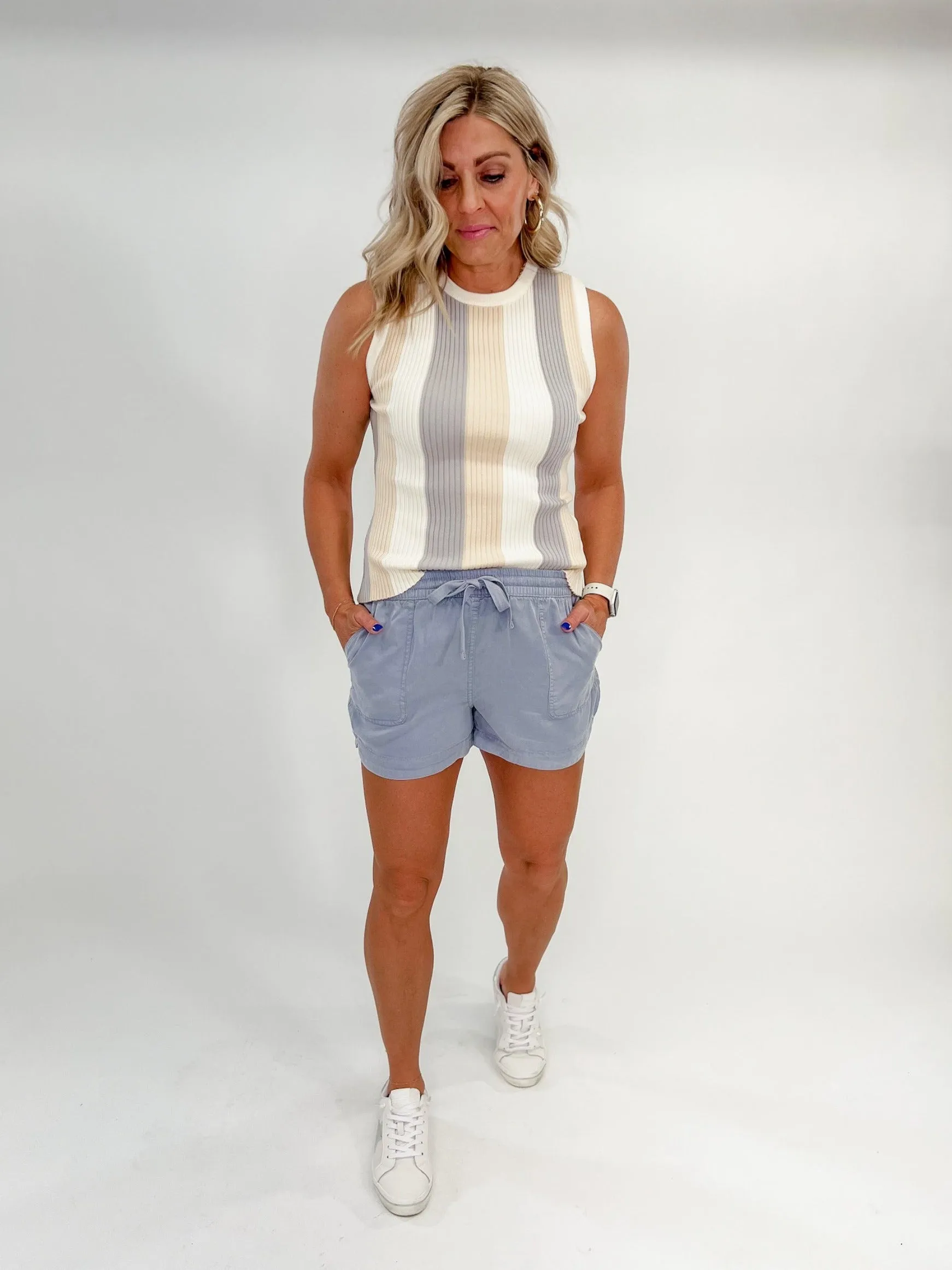 Days Off Tencel Shorts, Pewter