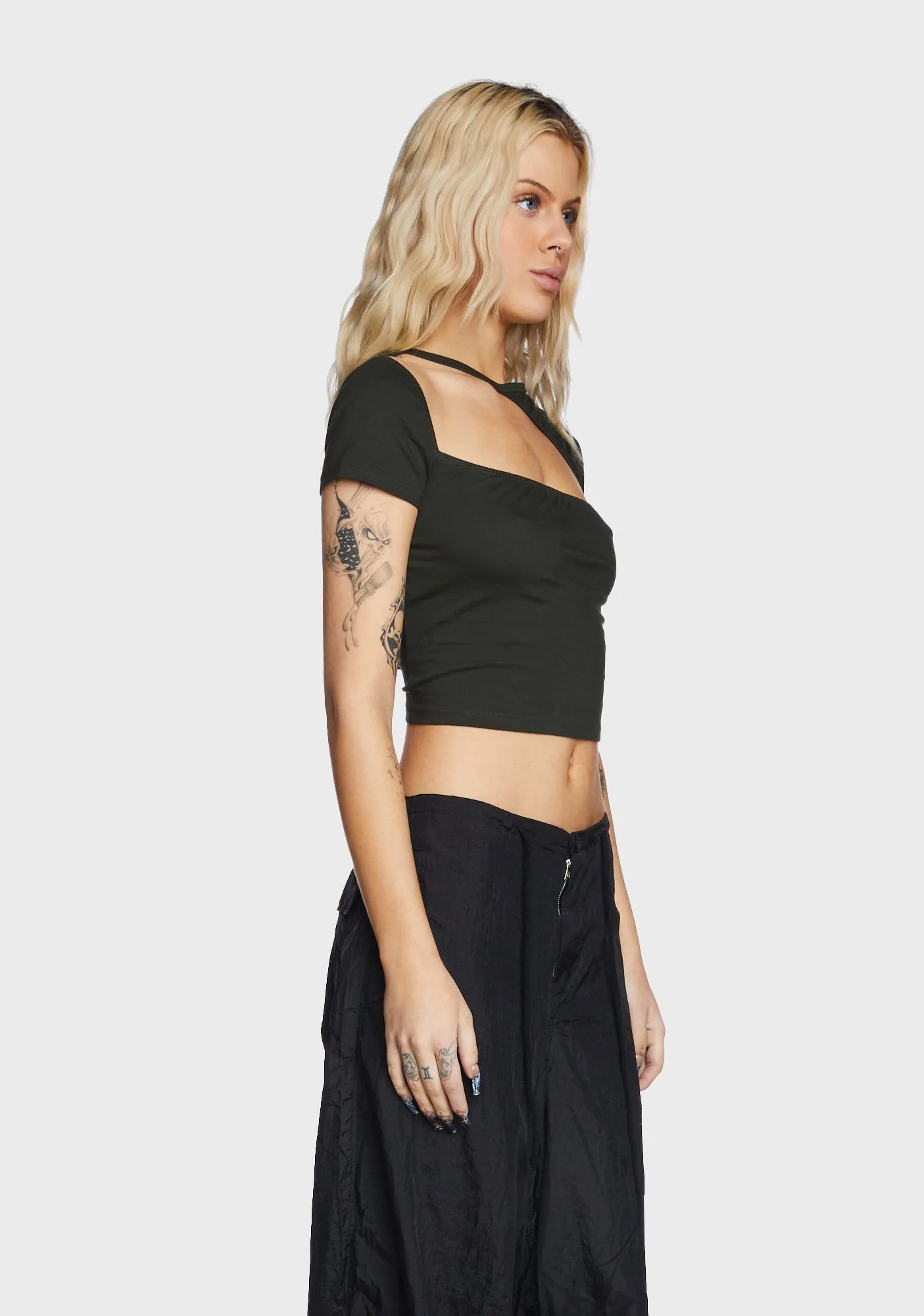 Desiree Crop Top - Black Forest