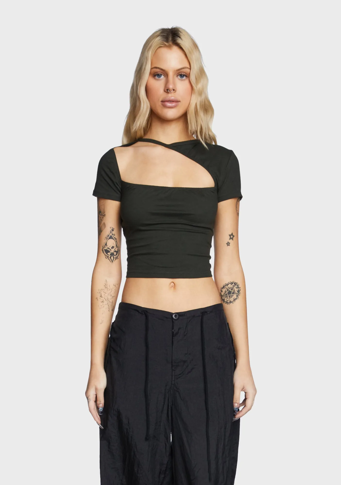 Desiree Crop Top - Black Forest