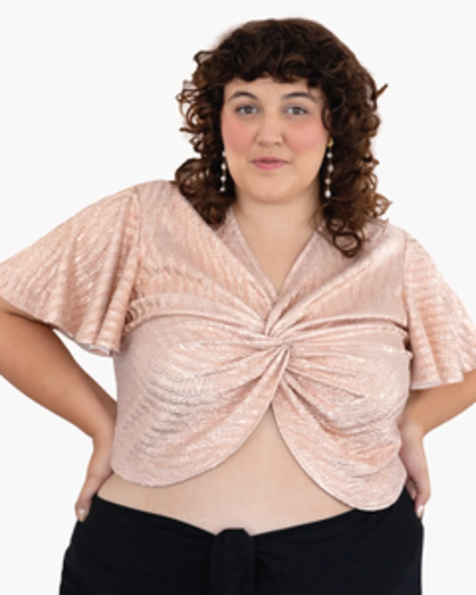 Disco Knot Top | Rose Quartz