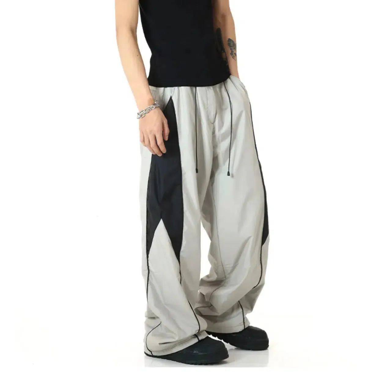 Drape Drawstring Sports Pants