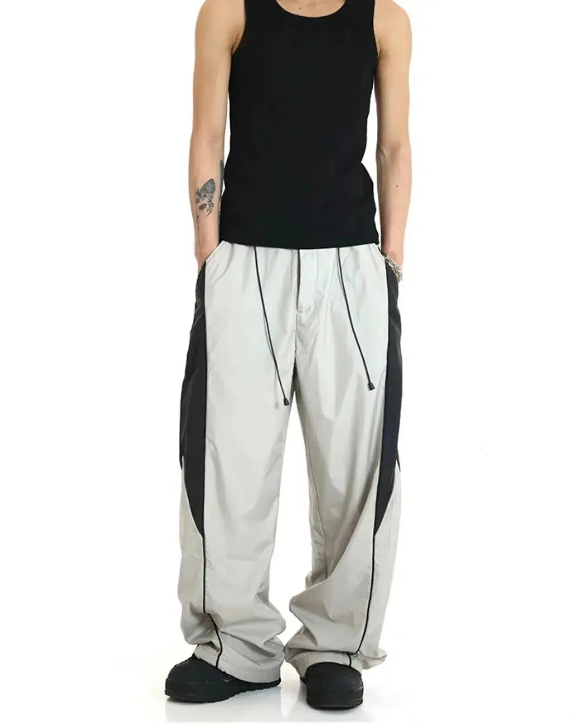 Drape Drawstring Sports Pants