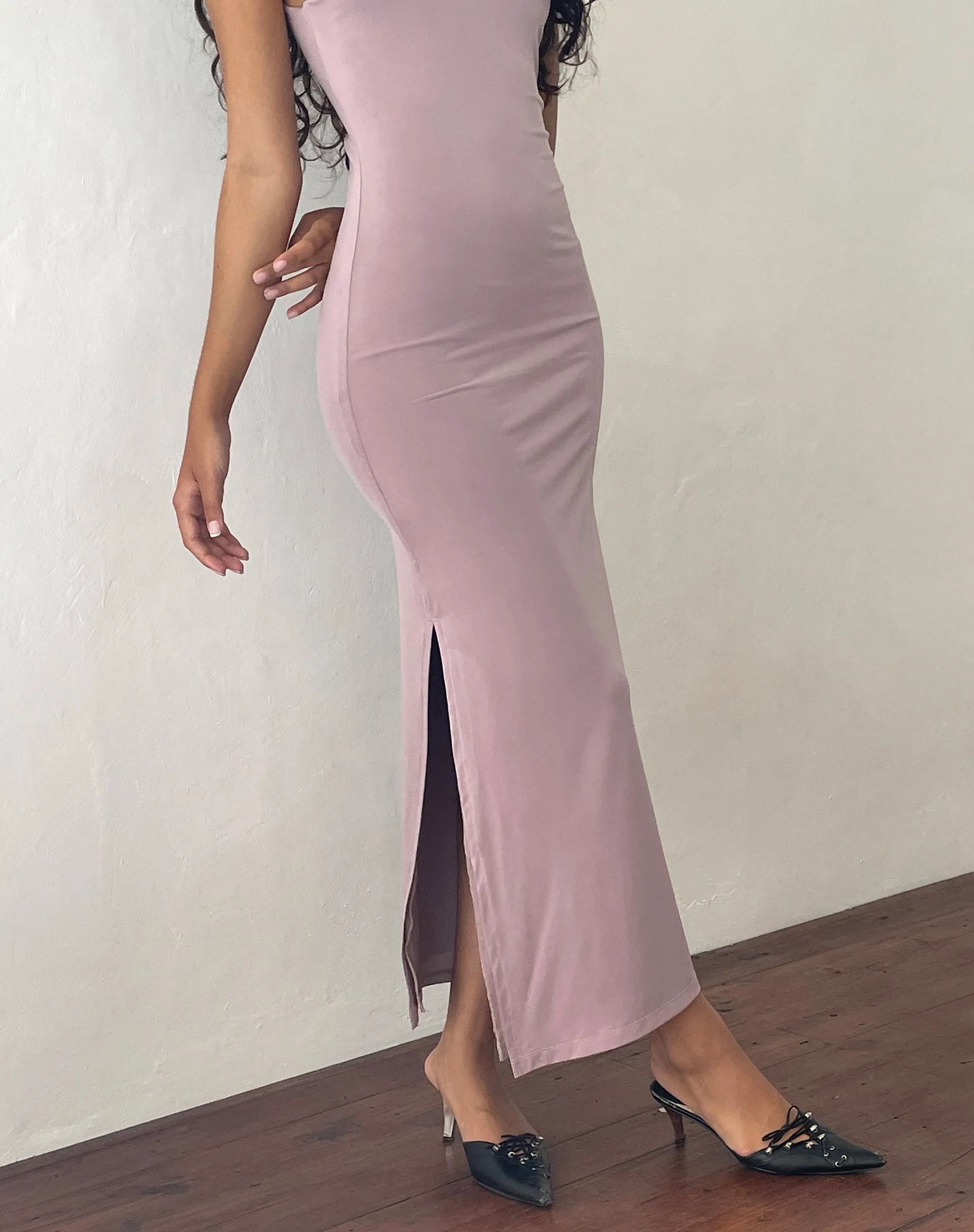 Flo Maxi Dress in Slinky Light Mauve