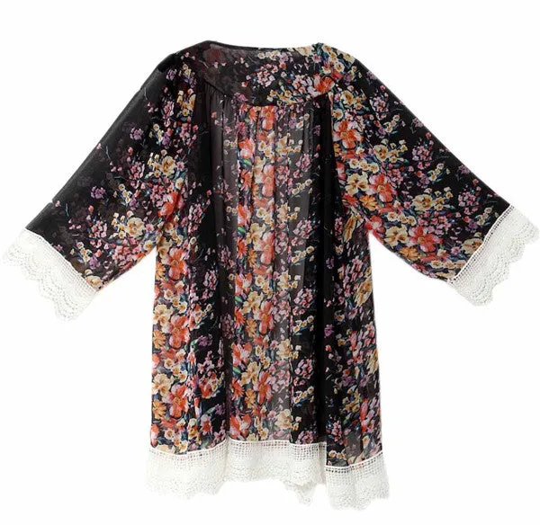 Floral & Lace Kimono | 5 Colors