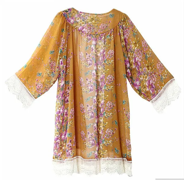 Floral & Lace Kimono | 5 Colors