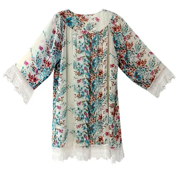 Floral & Lace Kimono | 5 Colors