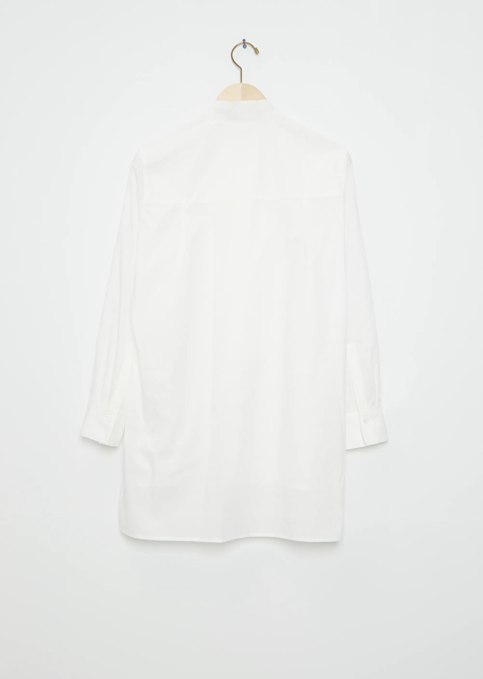 Frill Collar Cotton Shirt — White