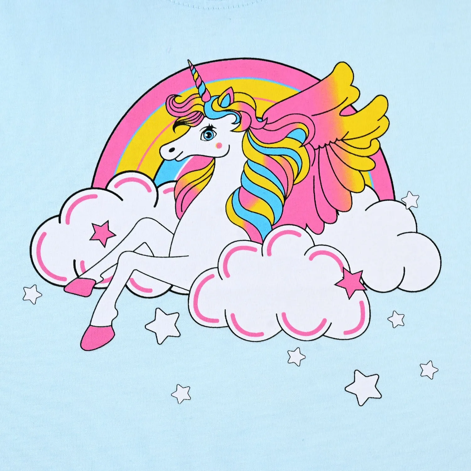 Girls T-Shirt Character- Sky Blue