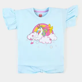 Girls T-Shirt Character- Sky Blue