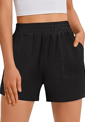 GRAPENT Women's Regular Lounge Casual High Rise Pocket Shorts