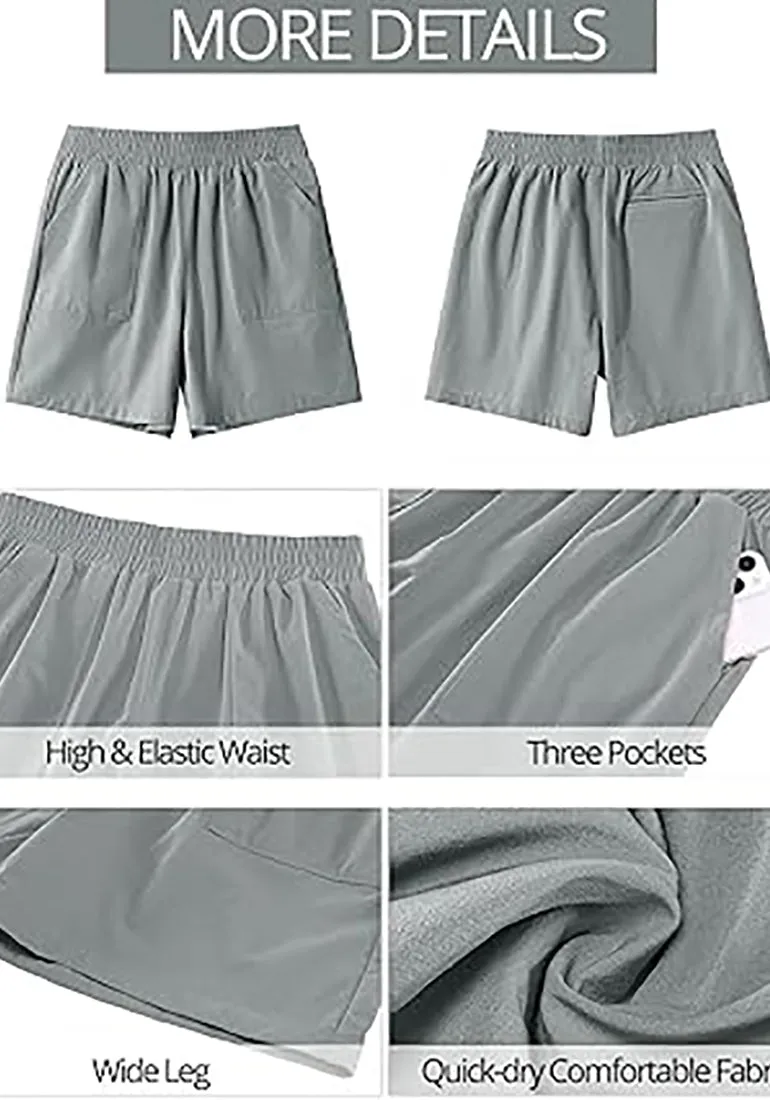 GRAPENT Women's Regular Lounge Casual High Rise Pocket Shorts