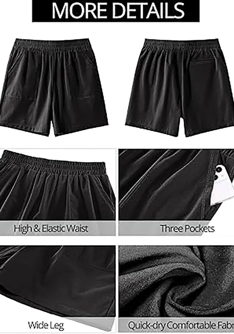 GRAPENT Women's Regular Lounge Casual High Rise Pocket Shorts