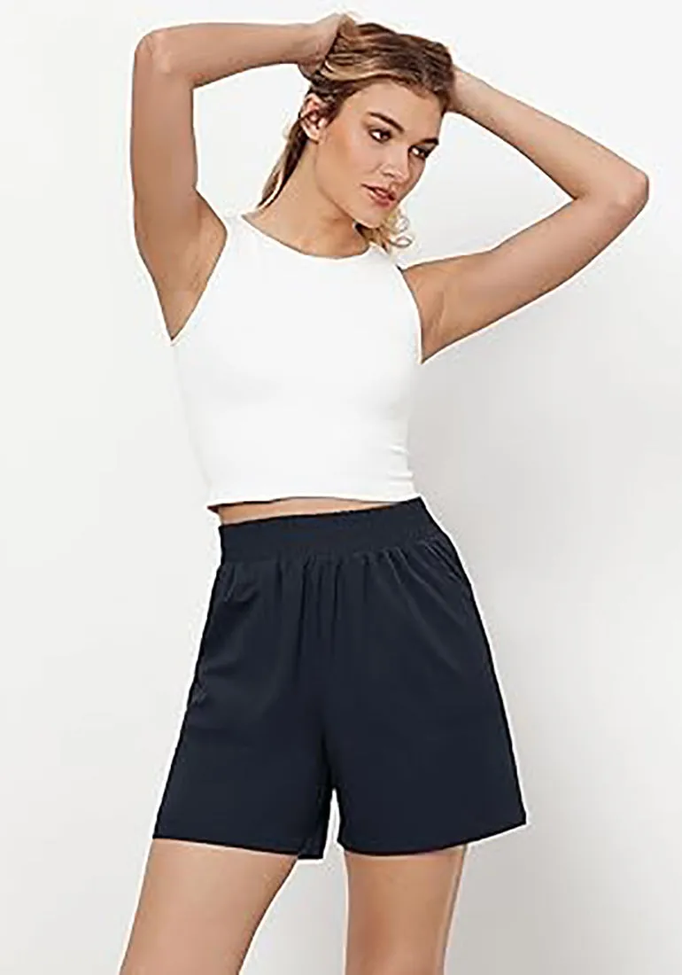 GRAPENT Women's Regular Lounge Casual High Rise Pocket Shorts