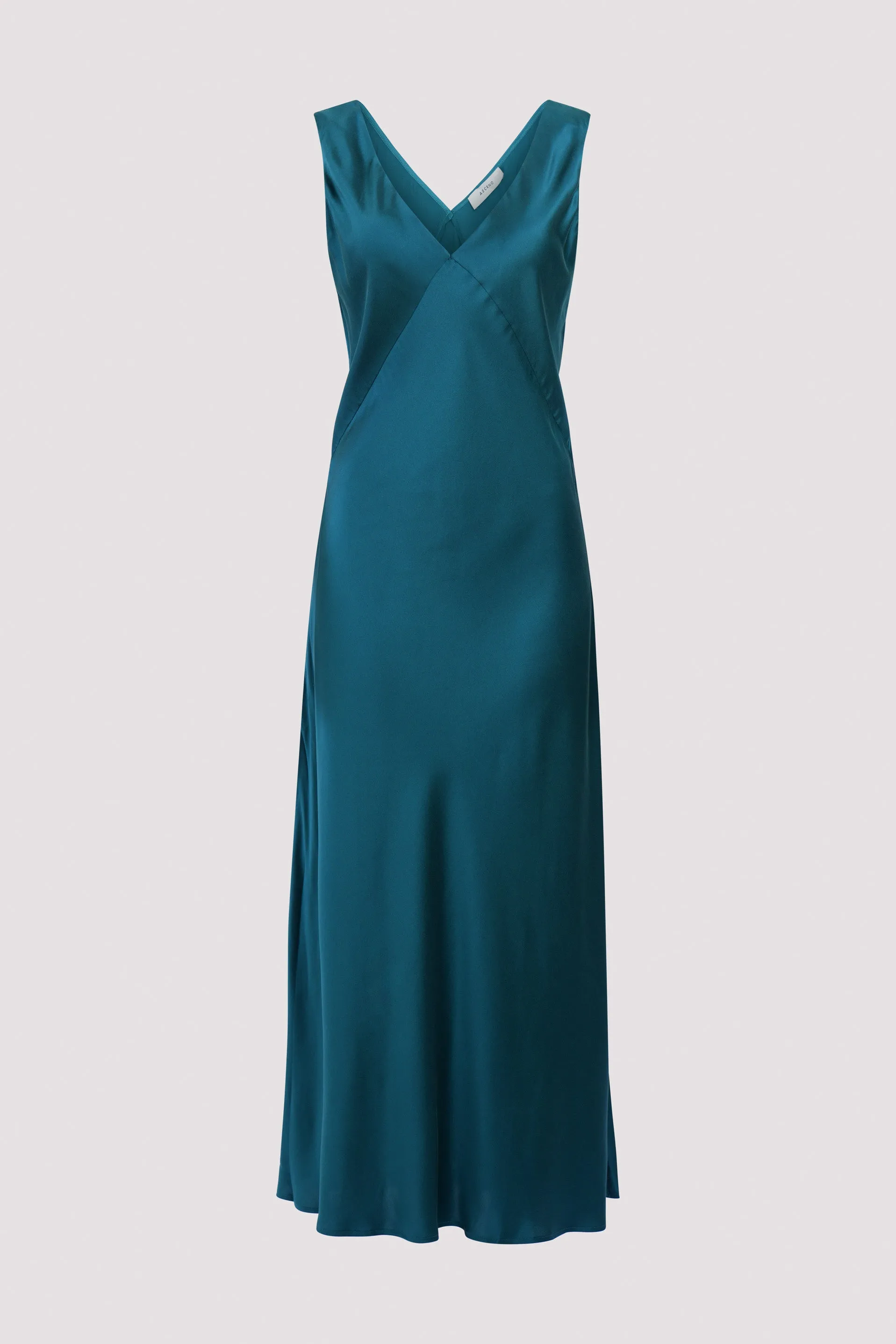 Green Silk Midi Dress