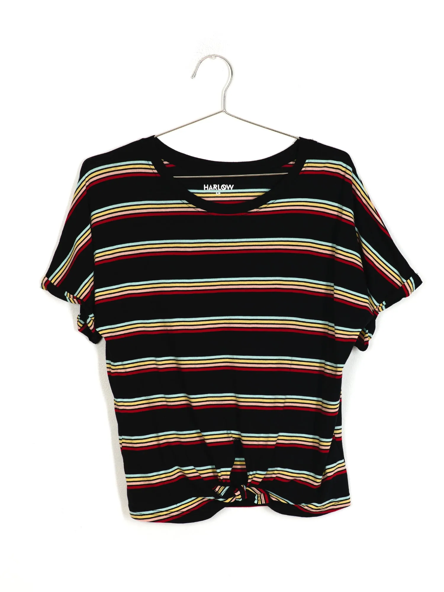 HARLOW LAYLA KNOTTED STRIPE TEE - CLEARANCE