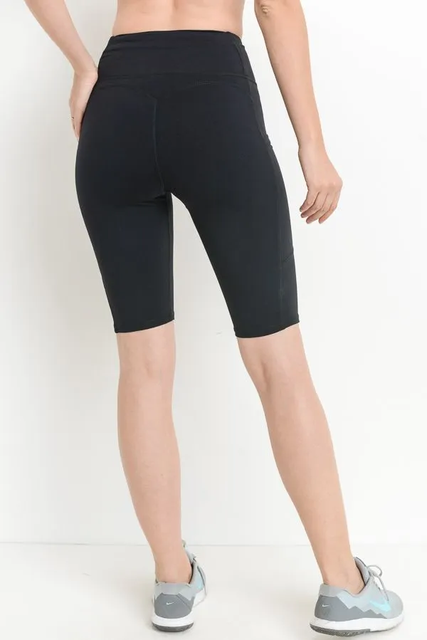 High Waisted Control Shorts - Black