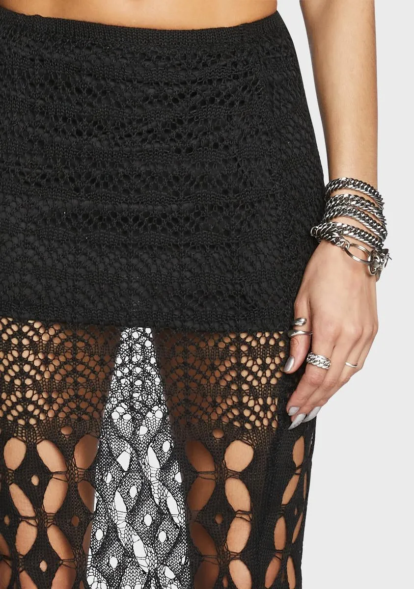 Hope For The Worst Crochet Skirt